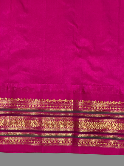 Varsha Border yellow Pure Silk Saree