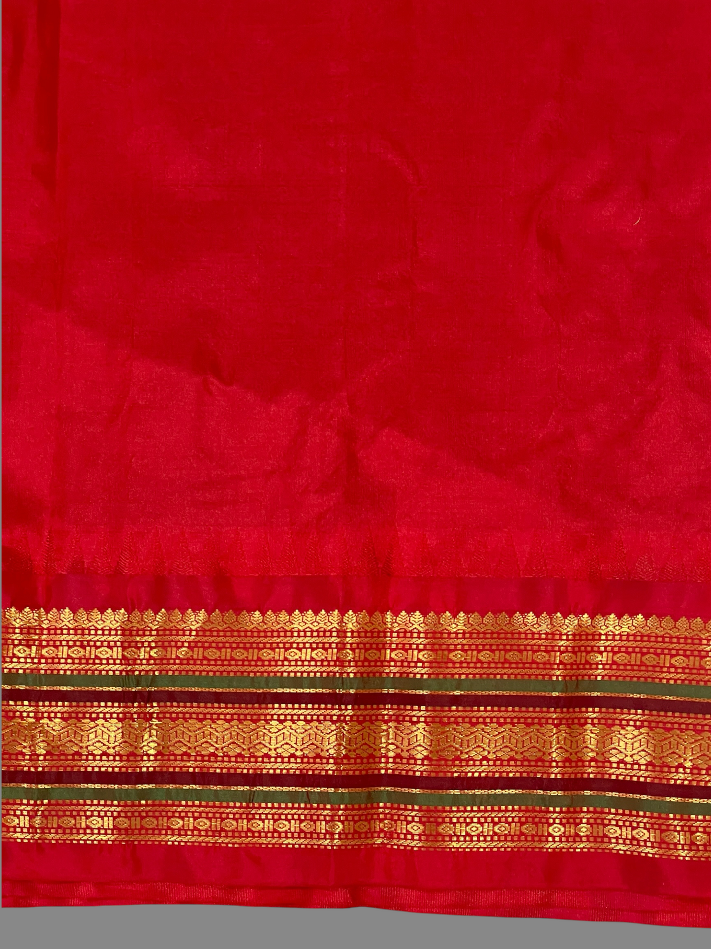 Varsha Border Dark Maroon Pure Silk Saree