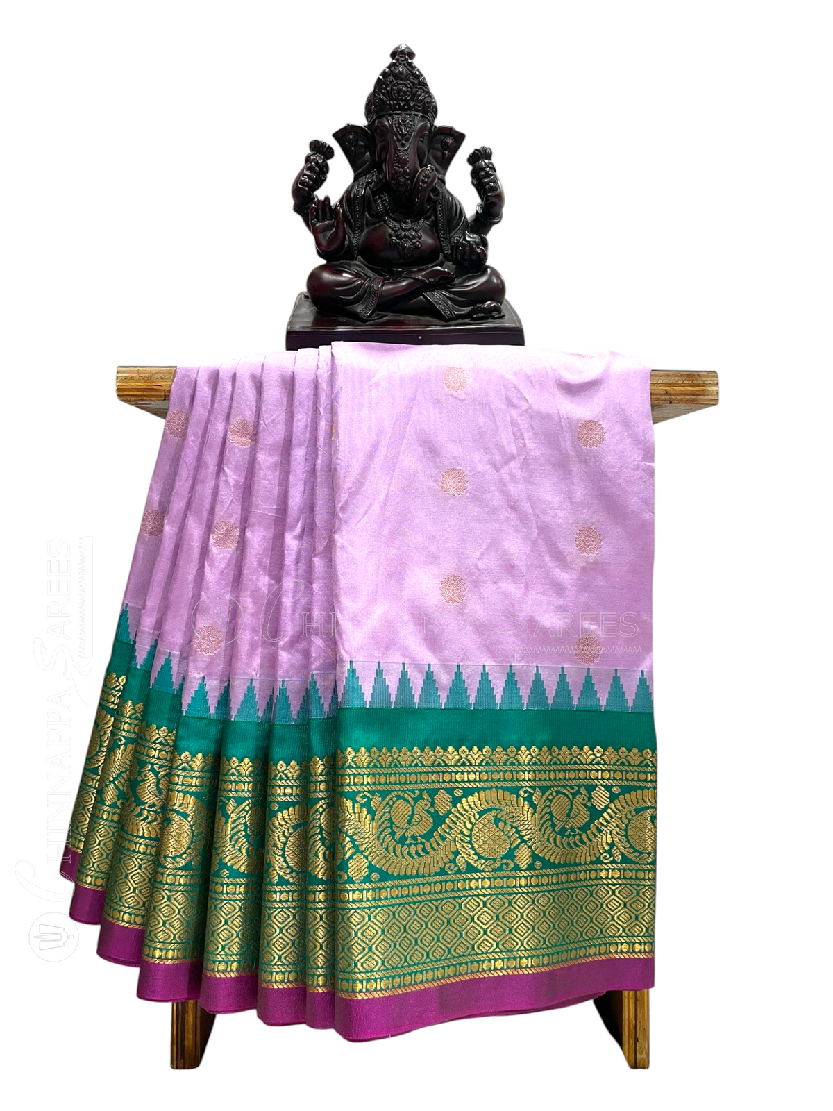 Shilpi Border Lavender Pure Silk Saree