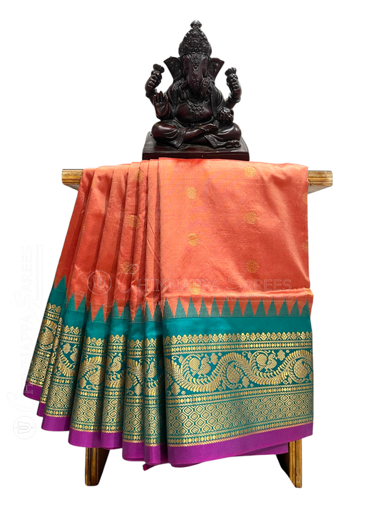 Shilpi Border Light Pink Pure Silk Saree