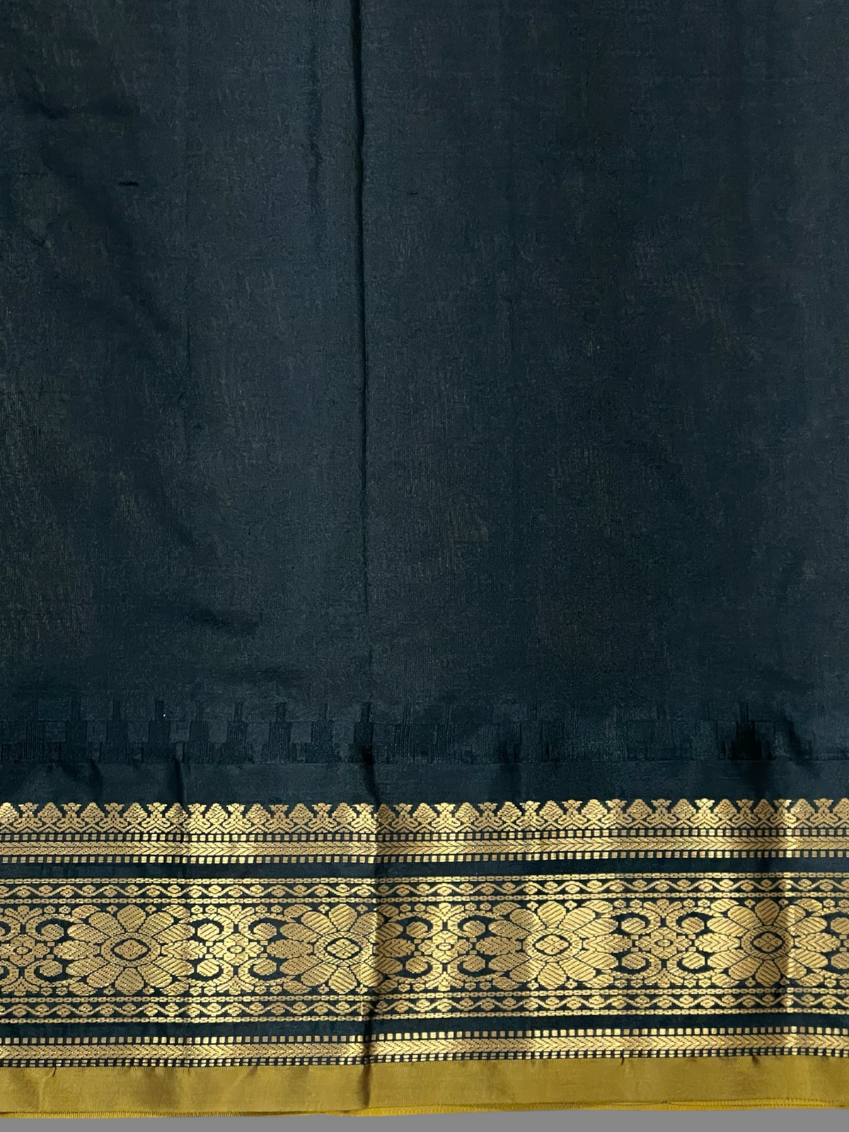 Kanchi Deep Orange Stripes Butta Pure Silk Sarees