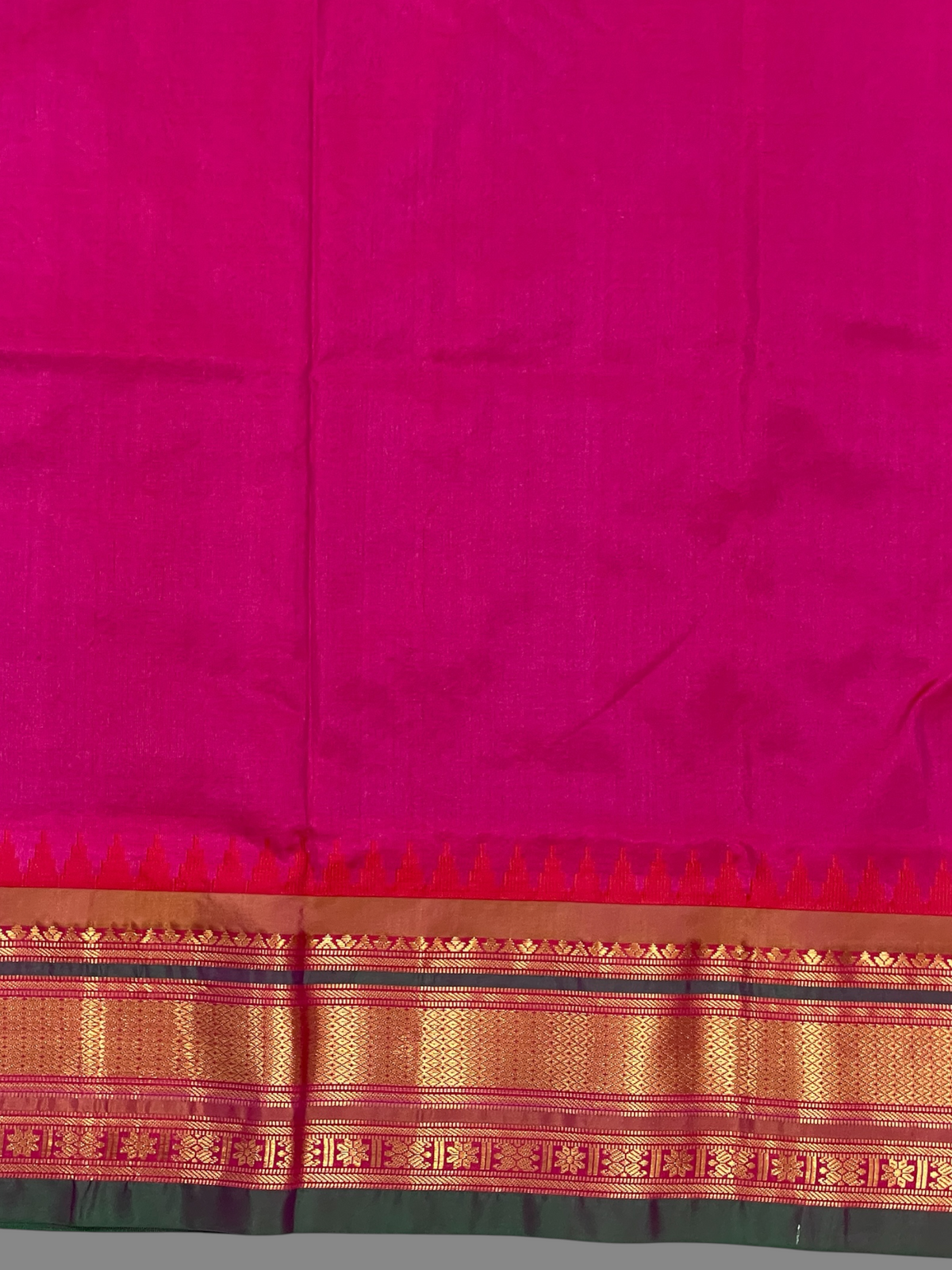 Kanchi Royal Blue Stripes Butta Pure Silk Sarees