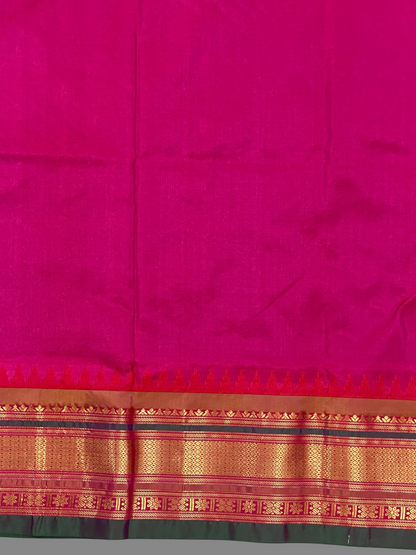 Kanchi Royal Blue Stripes Butta Pure Silk Sarees