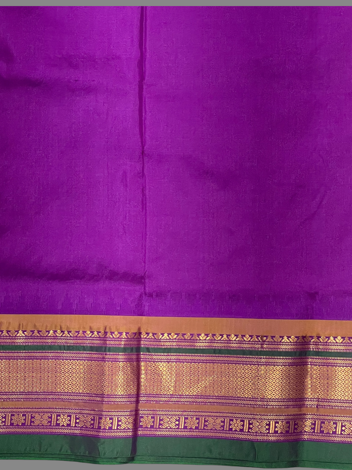 Kanchi Peach Stripes Butta Pure Silk Sarees