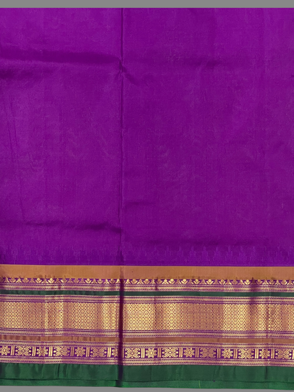Kanchi Rose Gold Stripes Butta Pure Silk Sarees
