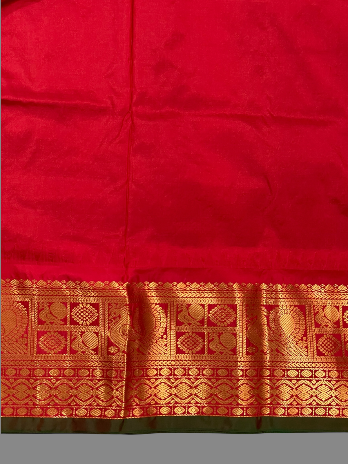 Gadwal Peacock Border Royal Blue Silk Saree