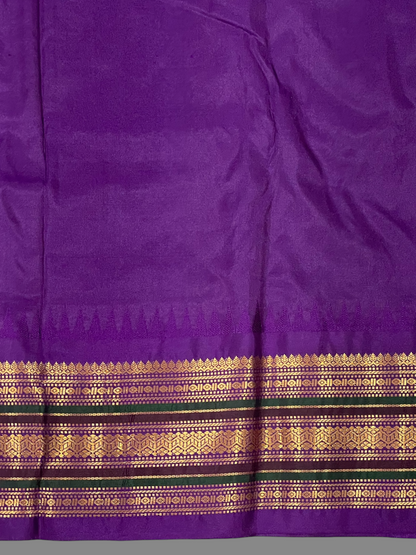 Varsha Border Teal Green Pure Silk Saree