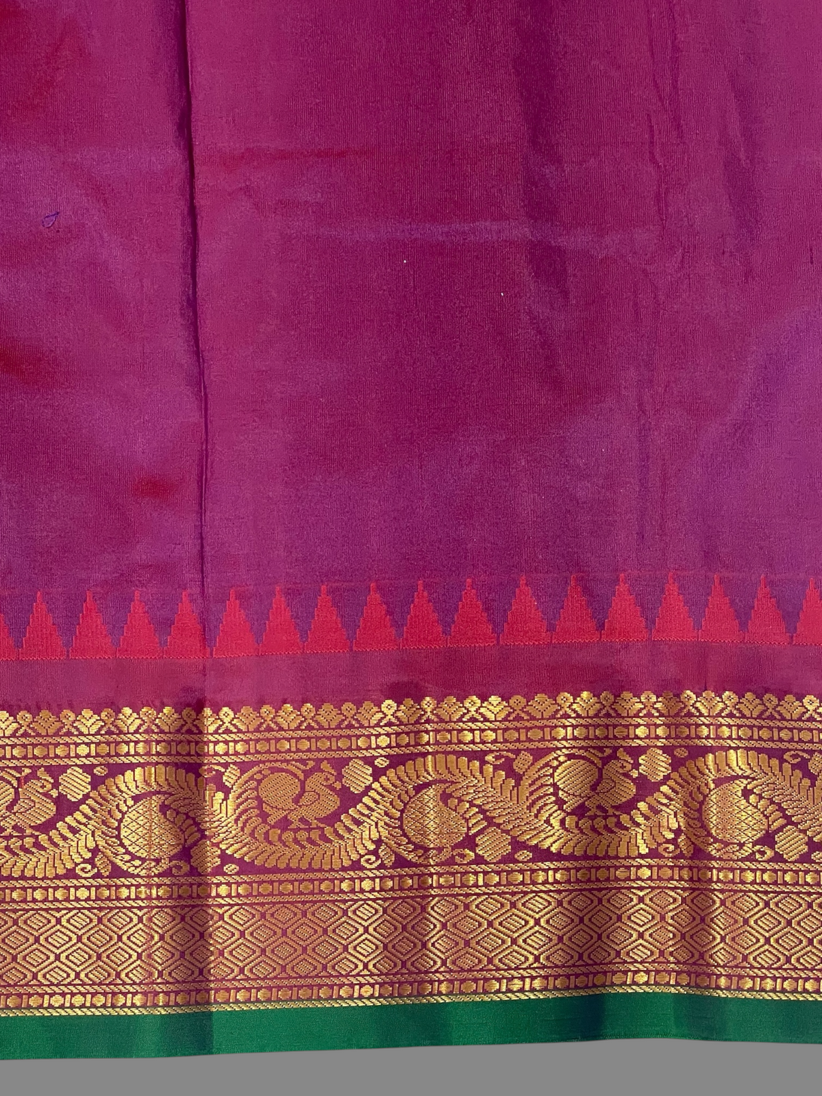 Shilpi Border Pearl Cream Pure Silk Saree