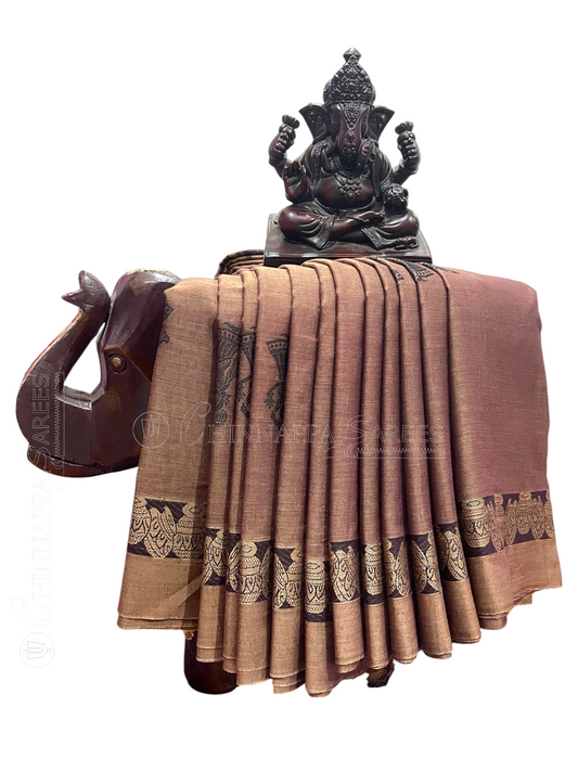 Narayanpet Copper Mauve Cotton Sarees CS40