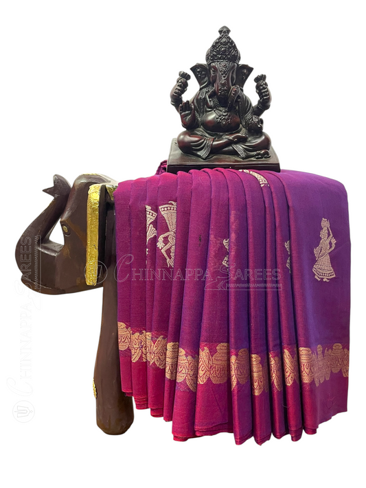 Narayanpet Magenta Cotton Sarees CS37