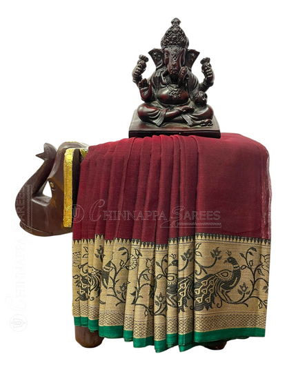 Narayanpet Maroon Cotton Sarees CS2