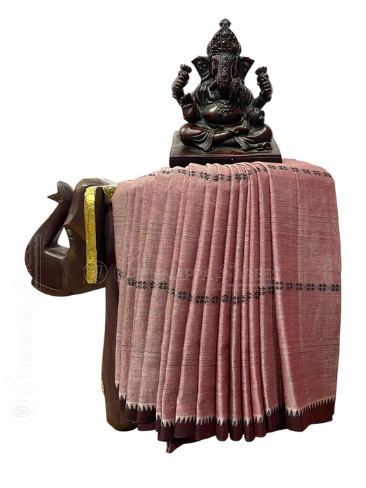 Narayanpet Onion Pink Cotton Saree  CS171