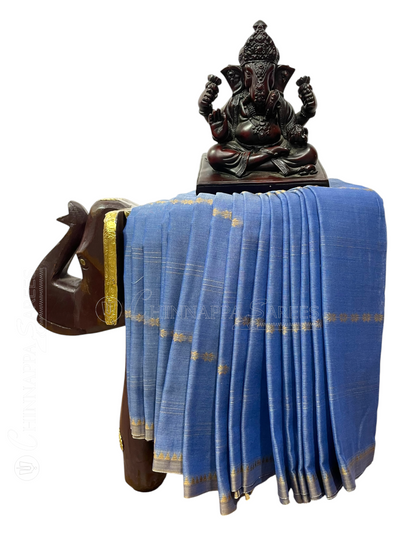Narayanpet Light Blue Cotton sarees CS72