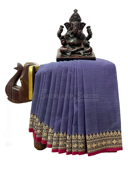Narayanpet Lavender Cotton Saree CS438