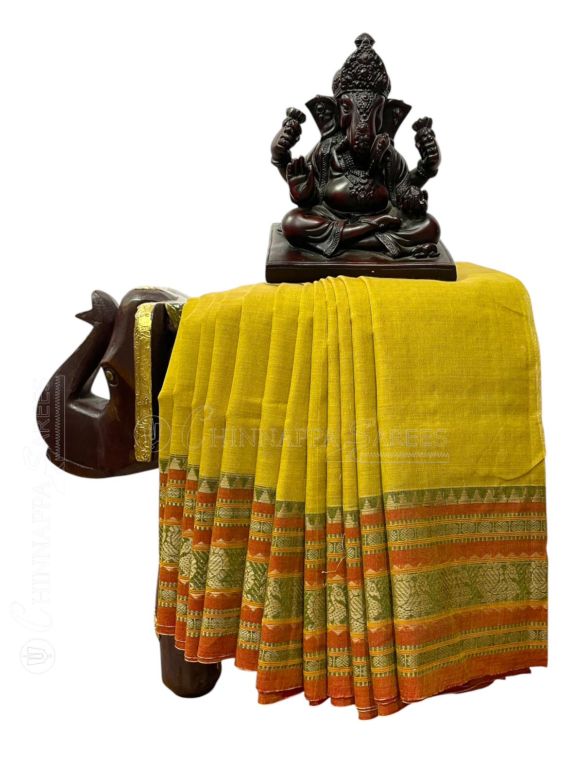Narayanpet Light Yellow Cotton Sarees CS20