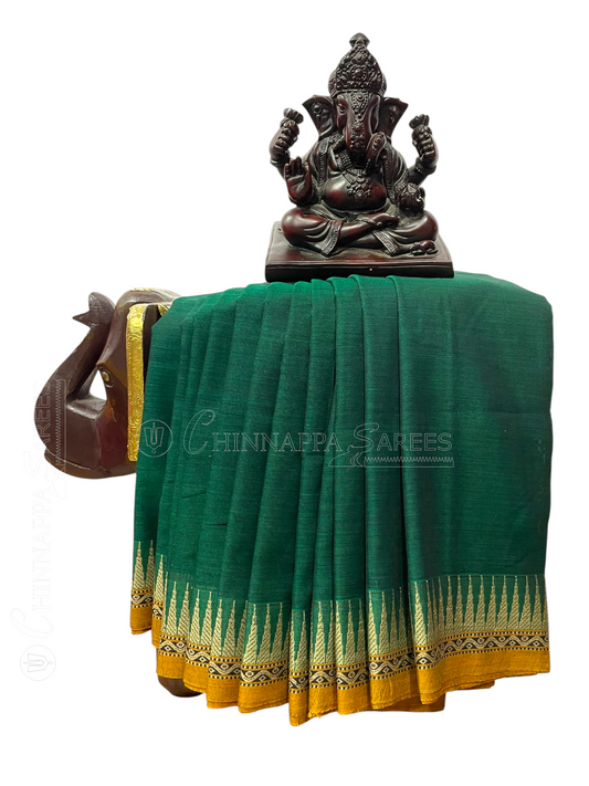 Narayanpet Green Cotton Saree CS463