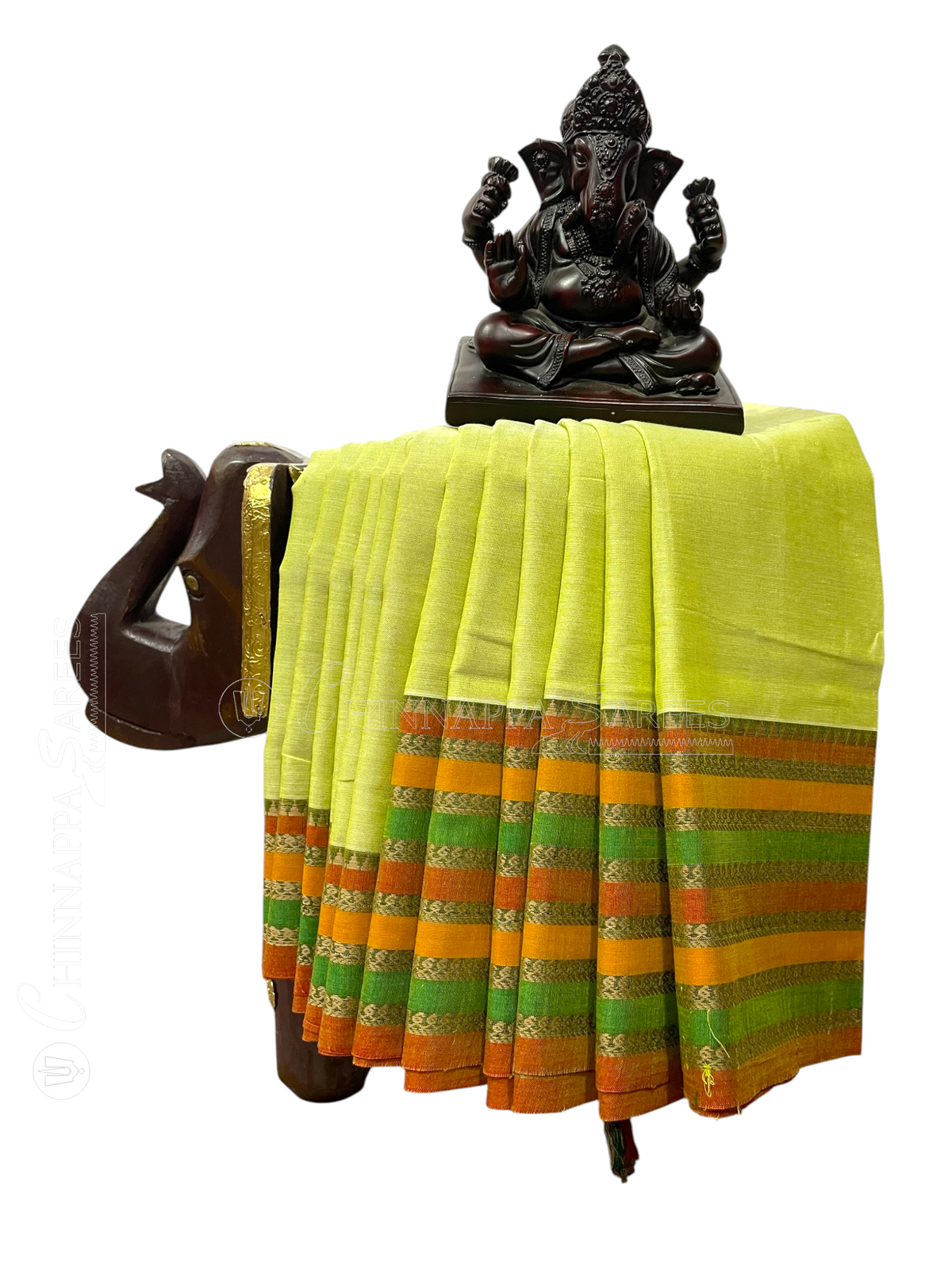Narayanpet Light Yellow Cotton Sarees CS26