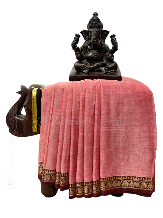 Naryanpet Light Pink Cotton Sarees CS56
