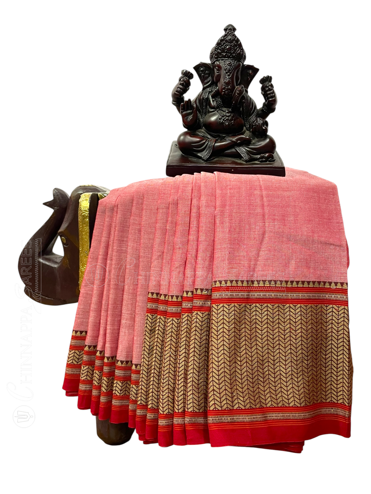 Narayanpet Light Pink Cotton Sarees CS6