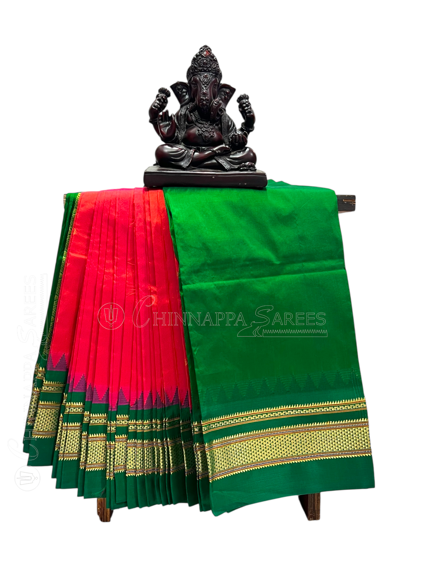 Peshwai Border Red Pure Silk Saree