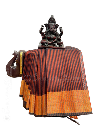 Narayanpet Zari Tissue Maroon Cotton Sarees CS145