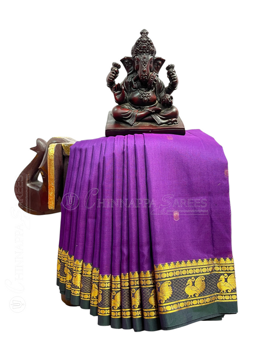 Mahalaxmi Border Magenta Soft Silk Saree