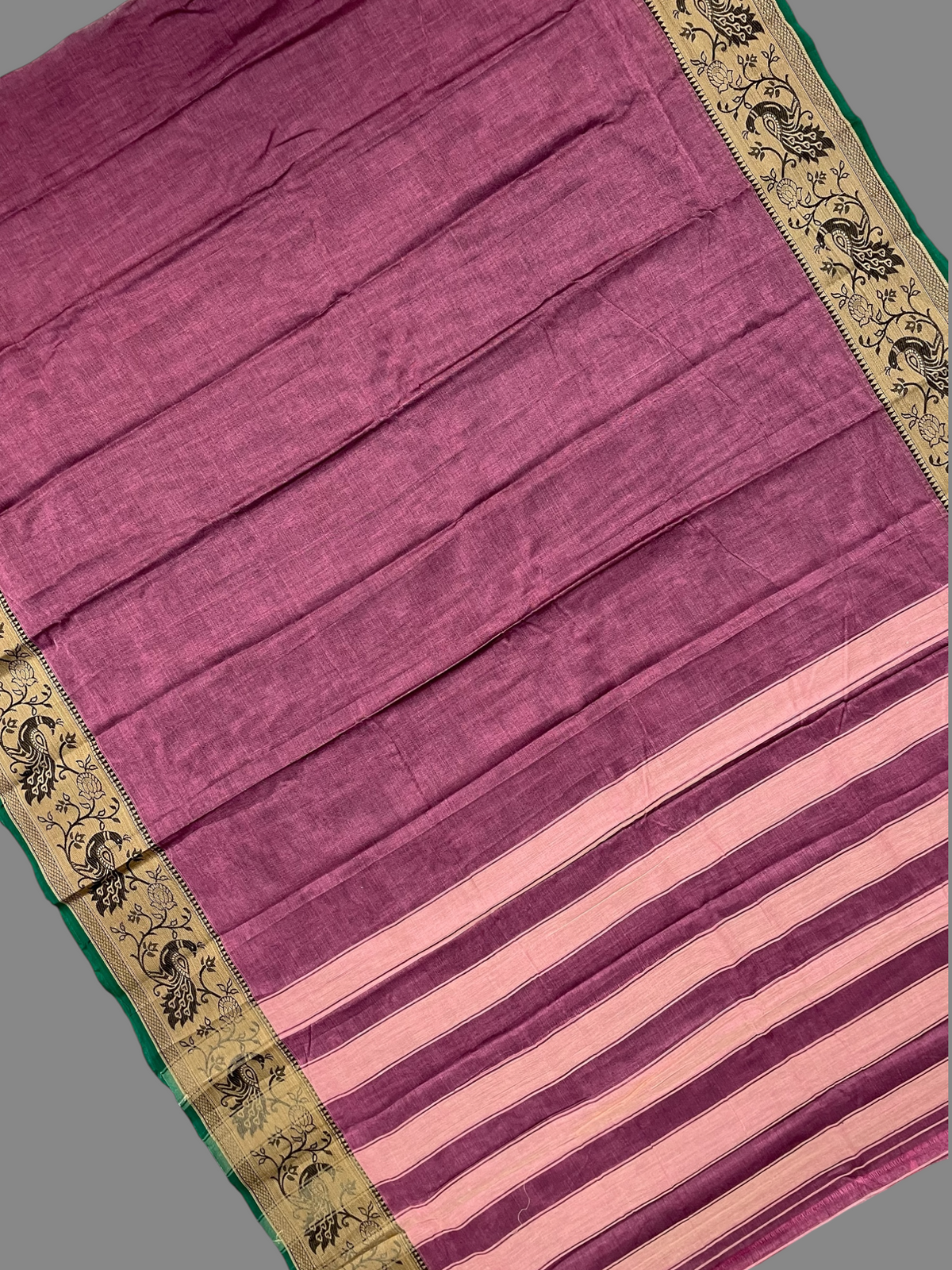 Narayanpet Copper Purple Cotton Sarees CS21