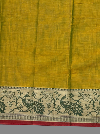 Narayanpet Mehndi Green Cotton Sarees CS1
