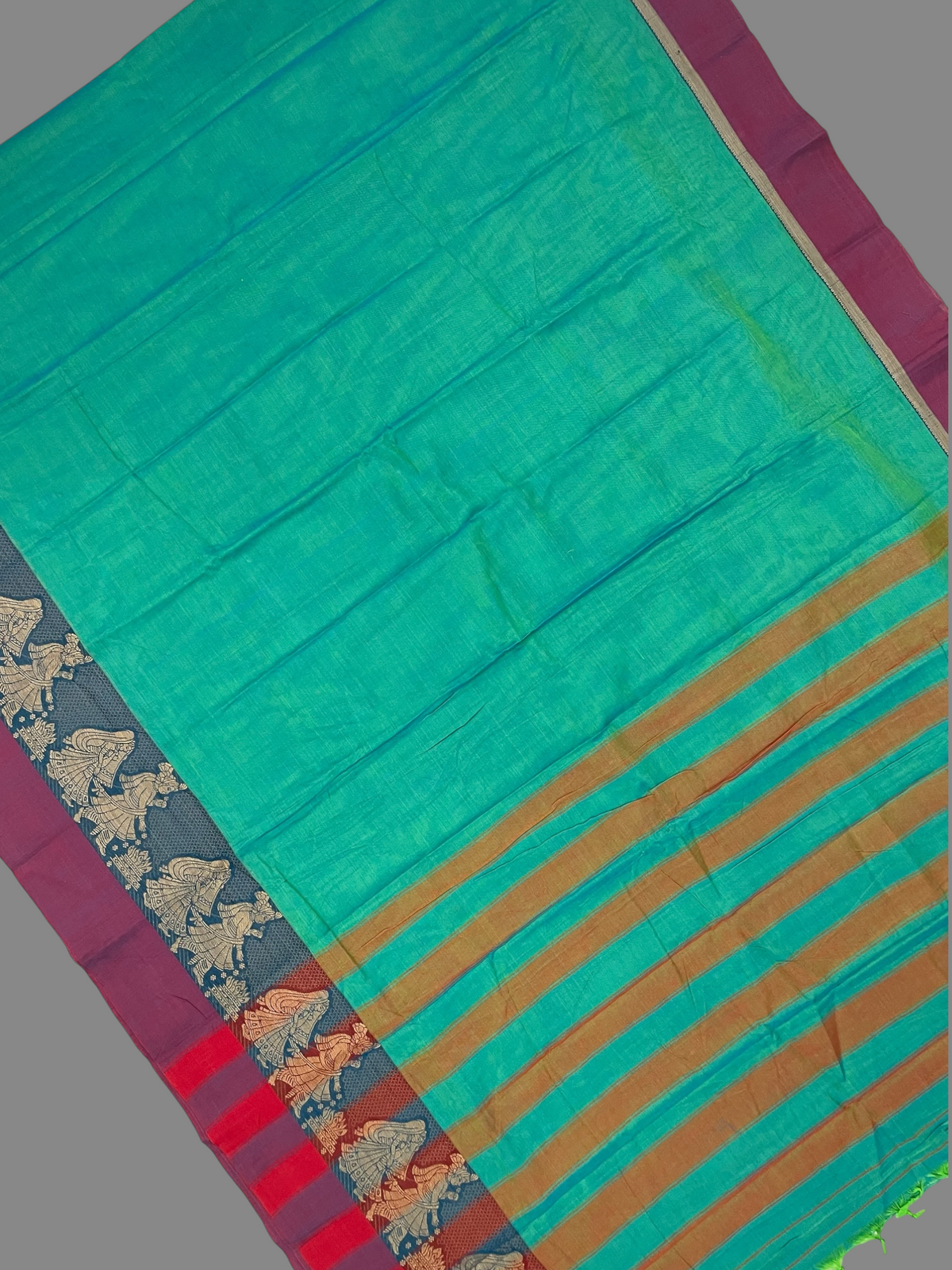 Narayanpet Sea Green Colour Cotton Saree CS6