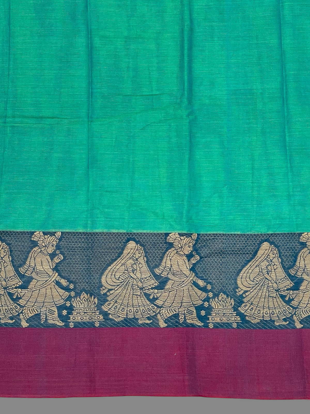 Narayanpet Sea Green Colour Cotton Saree CS6