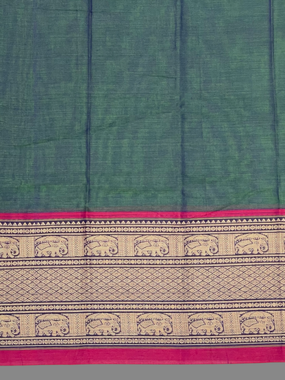 Narayanpet Peacock Blue Cotton Sarees CS118