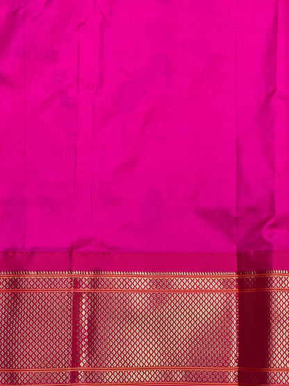 Pure Paithani Border Royal Blue Silk Saree