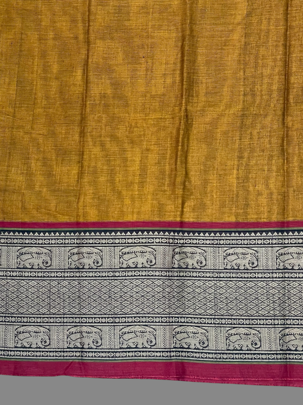 Narayanpet Golden Brown Cotton sarees CS75