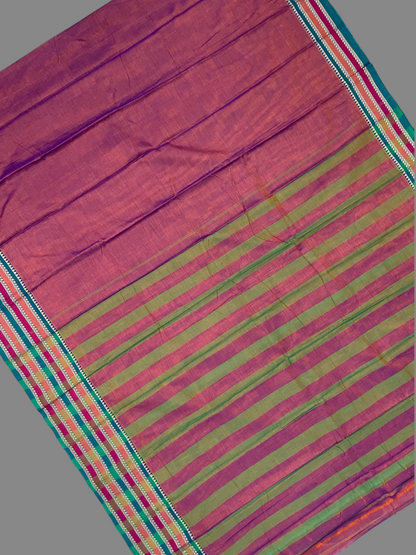 Narayanpet Rust Purple Cotton Sarees CS24