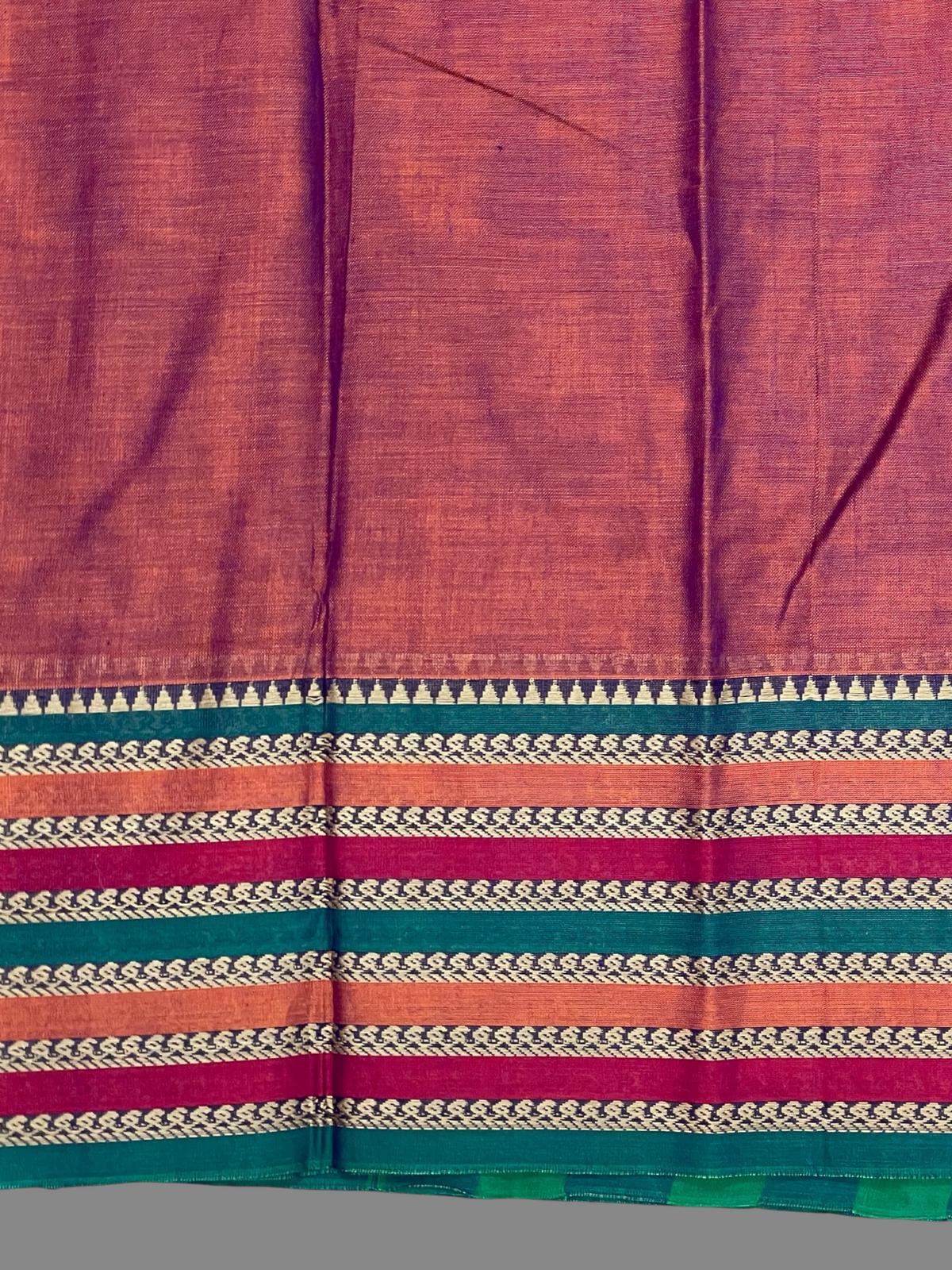 Narayanpet Rust Purple Cotton Sarees CS24