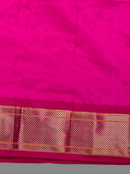 Paithani Border Light Pink Pure Silk Saree