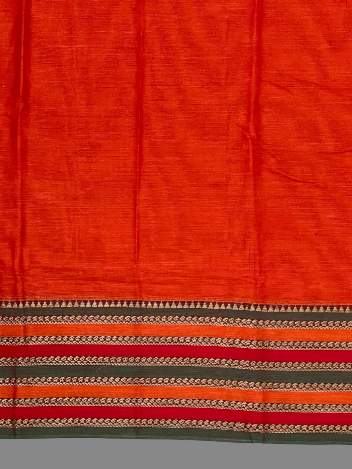 Narayanpet Orange Cotton Sarees CS25