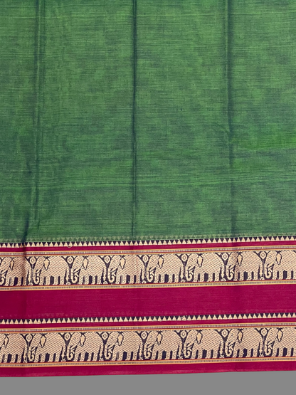 Narayanpet Mehndi Green Cotton Sarees CS17