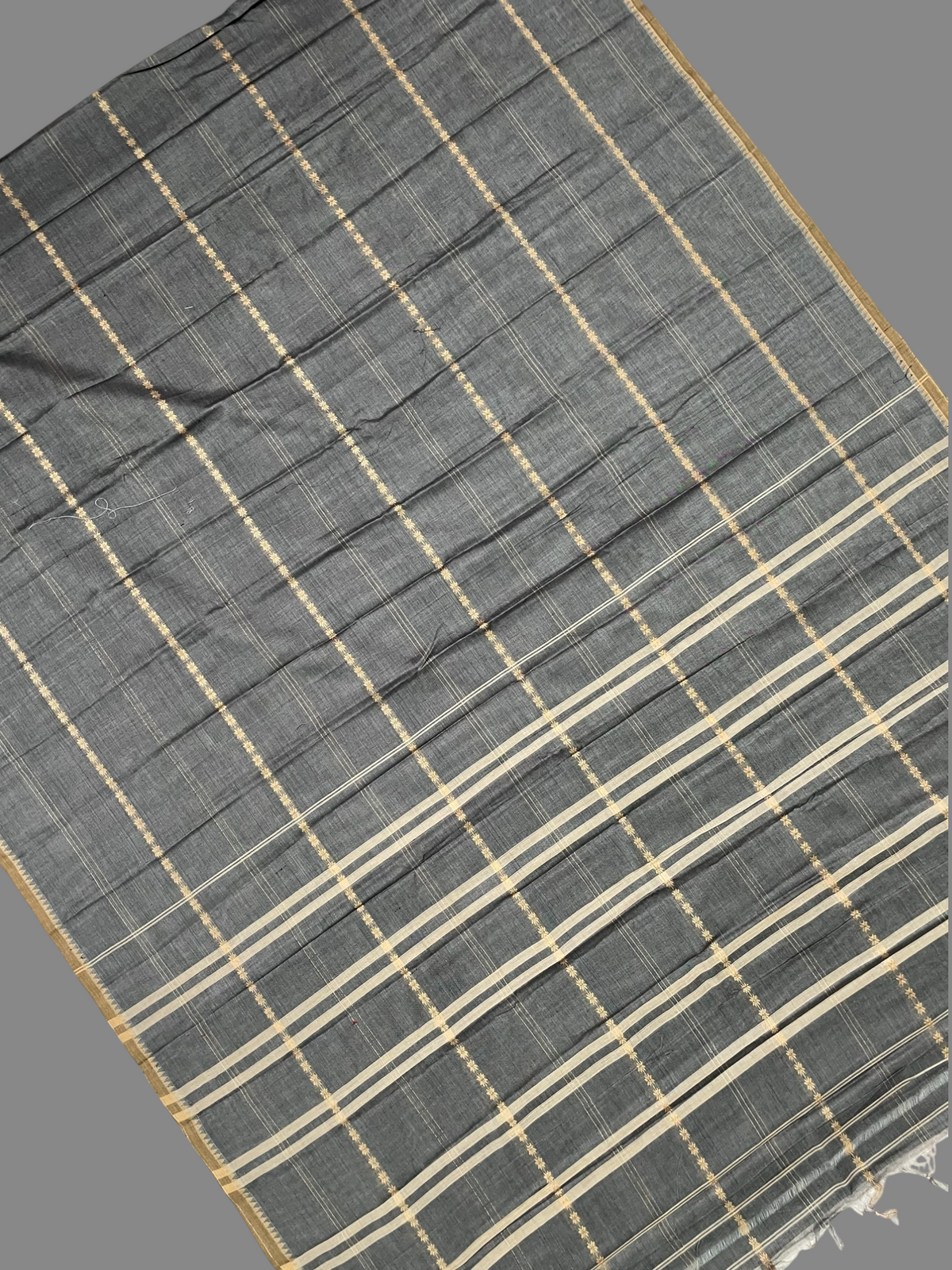 Narayanpet Grey Cotton Saree  CS173
