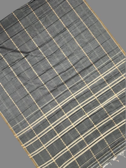 Narayanpet Grey Cotton Saree  CS173