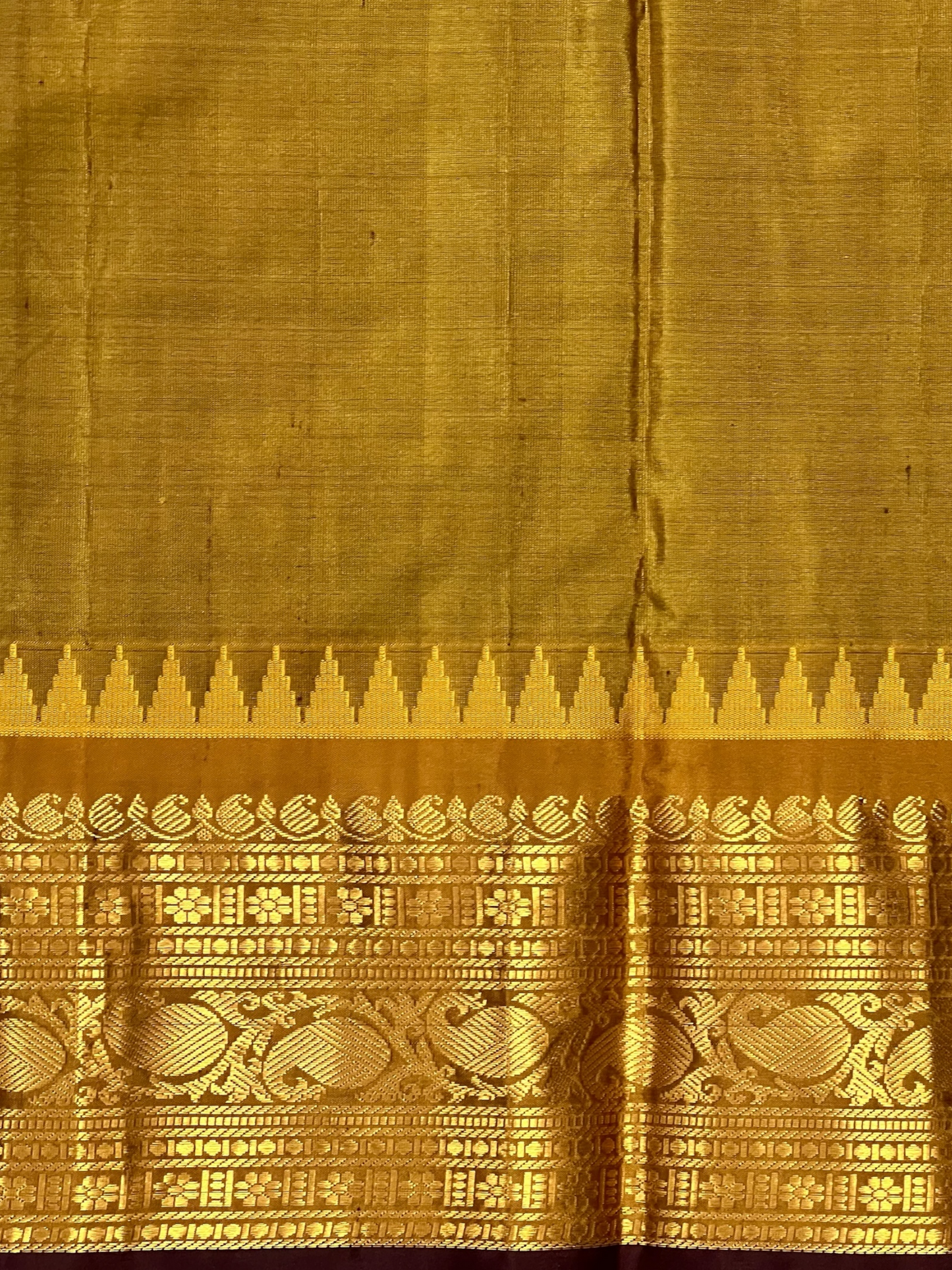 Bridal Big Checks Butta Rama Blue Pure Silk Sarees