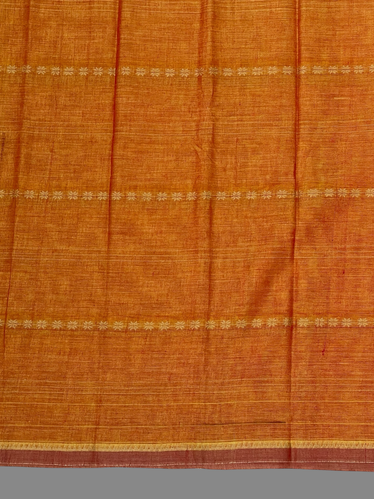 Narayanpet Light Orange Cotton Sarees CS150