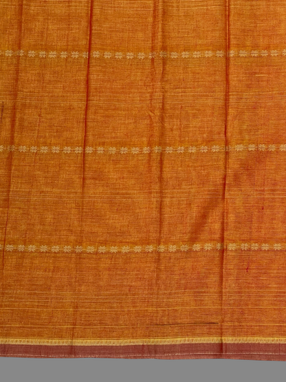 Narayanpet Light Orange Cotton Sarees CS150