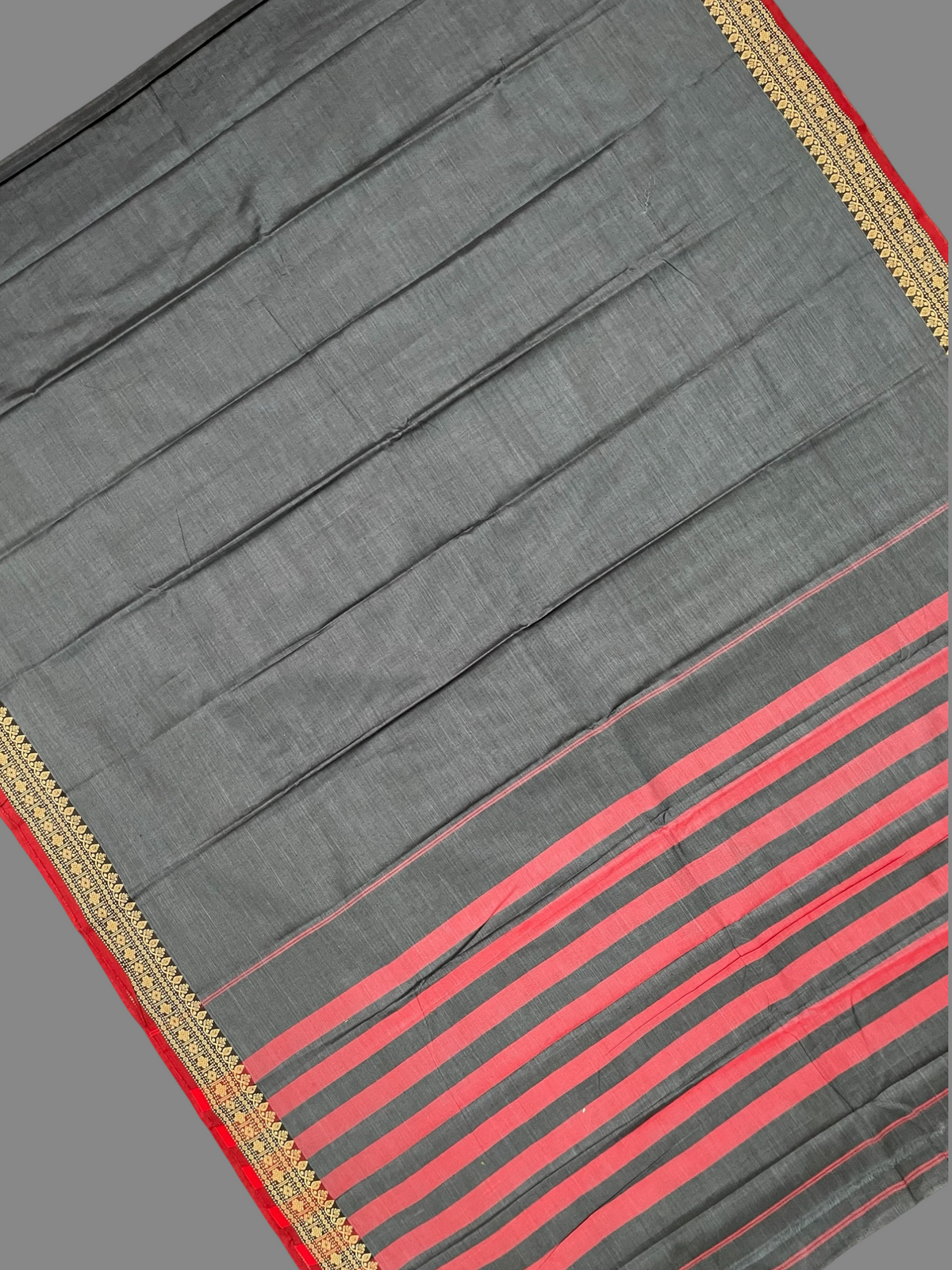 Narayanpet Grey Cotton Saree CS445
