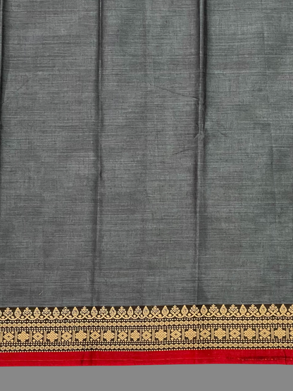 Narayanpet Grey Cotton Saree CS445