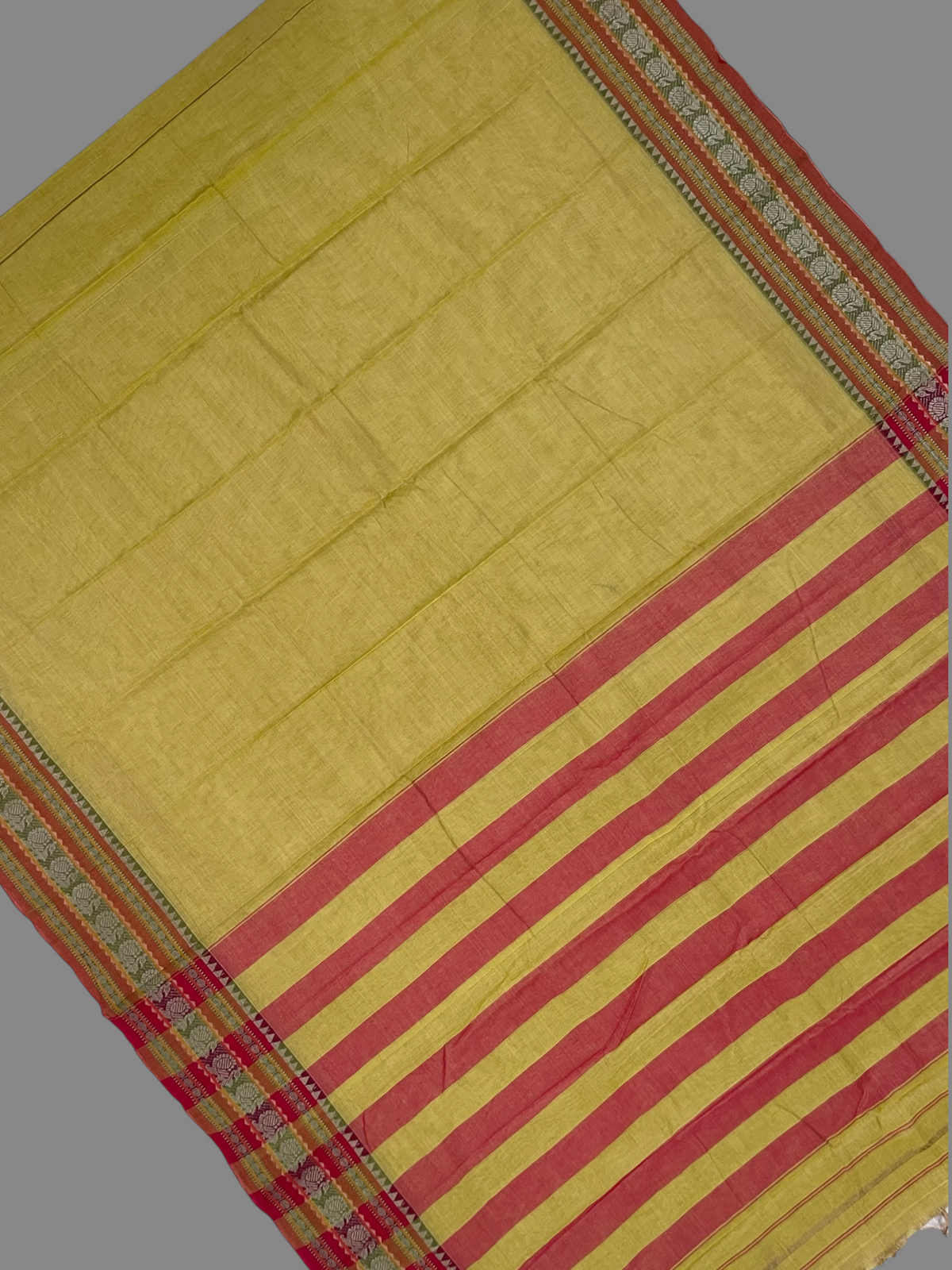 Narayanpet Light Yellow Cotton Sarees CS20