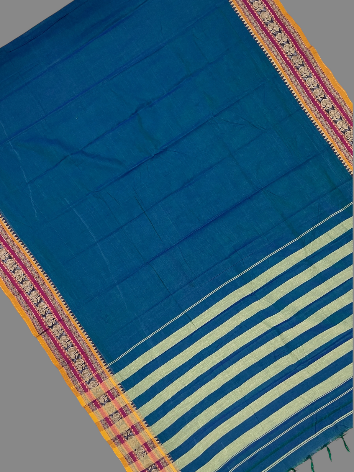 Narayanpet Ananda Blue Cotton Sarees CS13