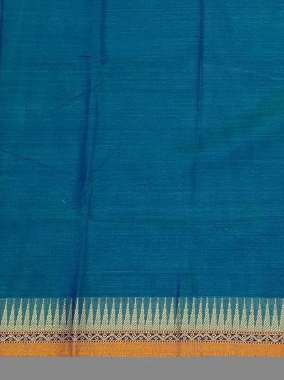 Narayanpet Ananda Blue Cotton Saree CS432