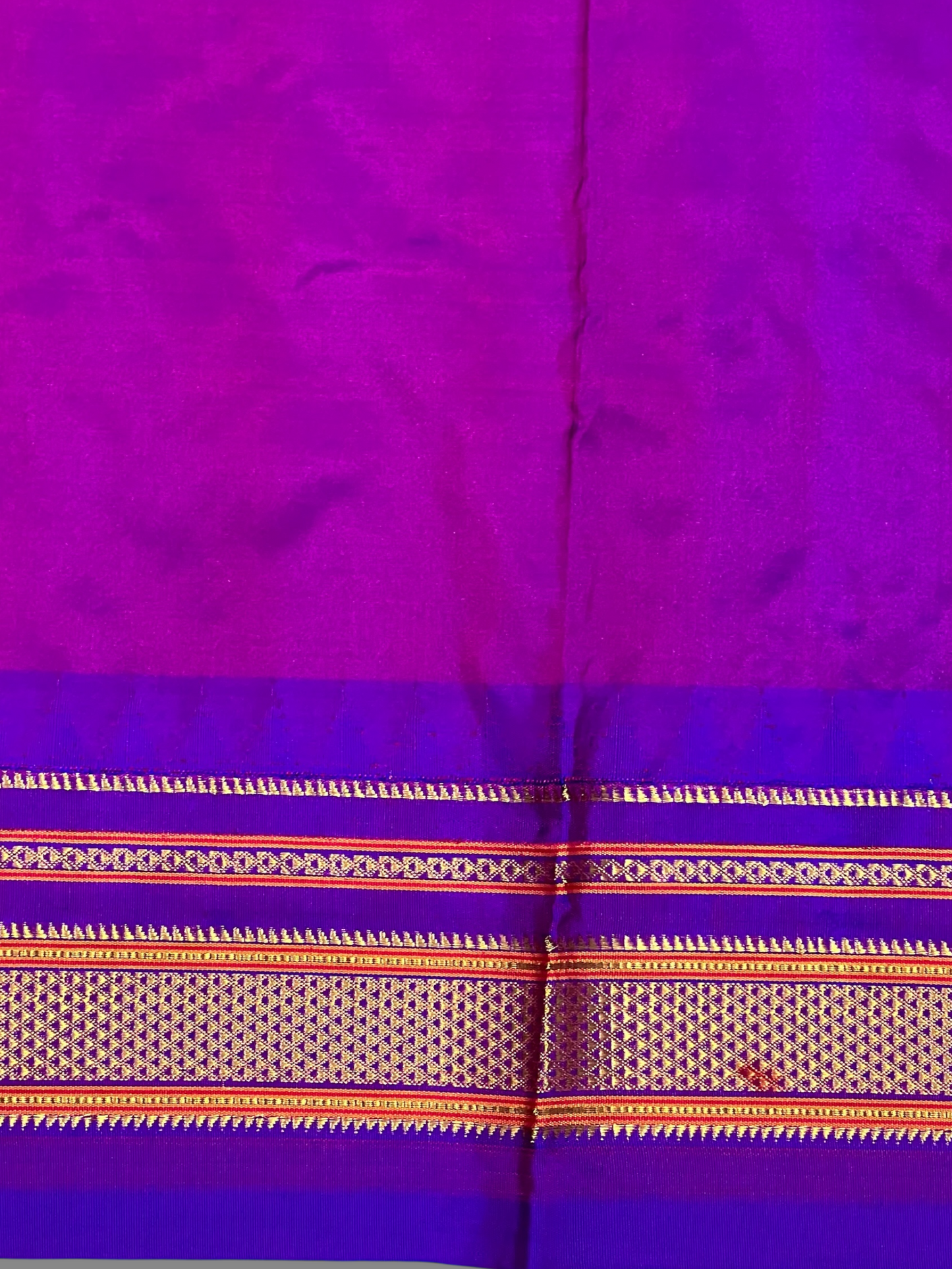 Peshwai Border Orange Pure Silk Saree