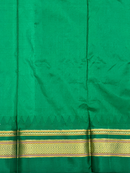Peshwai Border Yellow Pure Silk Saree